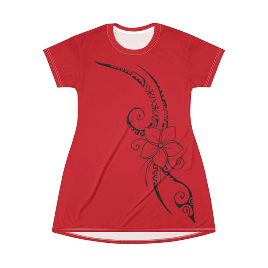 Bohemian Floral T-Shirt Dress, Casual Summer Dress, Beach Party Outfit, Vacation Dress, Gift for Her